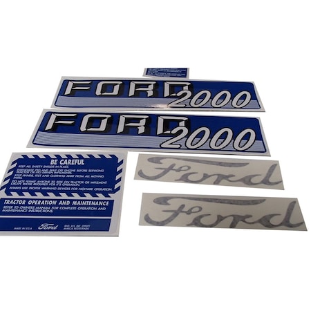 Aftermarket Complete Decal Set Fits Ford Tractor 2000 4 Cyl 1962 1964 Gas Diesel MAE30-0425